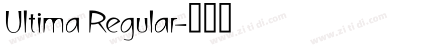 Ultima Regular字体转换